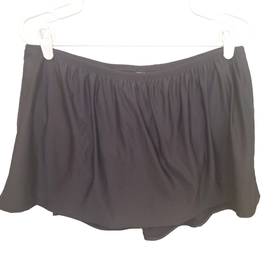 Birdsong Women's Swim Skirt Bottoms Size 22W Black Layered Lightweight Beachy